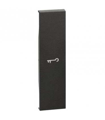 Abdeckung Bticino Living Now mit symbol schlüssel, 1 Modul, schwarz KG01F