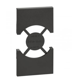 Bticino Living Now Abdeckung für Schuko-Steckdose 2 Module Schwarz KG03