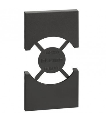 Bticino Living Now Abdeckung für Schuko-Steckdose 2 Module Schwarz KG03