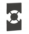 Bticino Living Now Abdeckung für Schuko-Steckdose 2 Module Schwarz KG03
