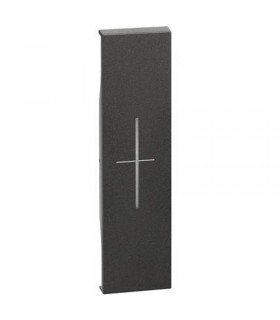 Abdeckung Bticino Living Now mit STOP-symbol 1M schwarz KG06MH