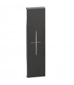Abdeckung Bticino Living Now mit STOP-symbol 1M schwarz KG06MH