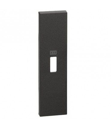 Bticino Cover Living Now für USB-Auflader, 1 Modul, schwarz KG10C