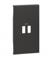 Bticino Cover Living Now für USB-Auflader, 1 Modul, schwarz KG12C