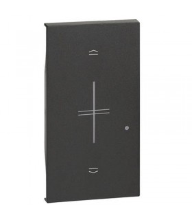 Bticino Cover Living Now für angeschlossene Verschlusssteuerung 2 Module schwarz KG32M2