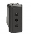 Bticino Sockel Living Now 2P+T 10A 250V Schwarz KG4113