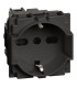 Bticino Living Now universelle schuko Steckdose 10/16A, schwarz, KG4140A16