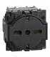 Bticino Living Now schuko Steckdose FLAT 10/16A schwarz KG4140A16F