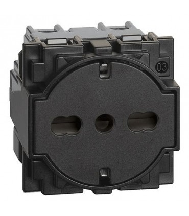 Bticino Living Now schuko Steckdose FLAT 10/16A schwarz KG4140A16F