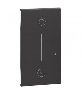 Bticino Living Now beleuchtbare Abdeckung, Symbol: NOTTE&GIORNO Wireless Schwarz KG41M2