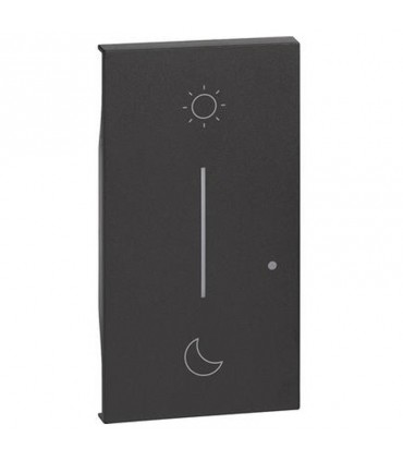 Bticino Living Now beleuchtbare Abdeckung, Symbol: NOTTE&GIORNO Wireless Schwarz KG41M2