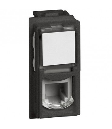 Bticino RJ11-Telefonanschluss Living Now 4/6 K10 Schwarz KG4258RJ11