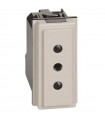 Bticino Sockel Living Now 2P+T 10A 250V Farbe: Sand KM4113