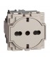 Bticino Living Now schuko Steckdose FLAT 10/16A sand KM4140A16F