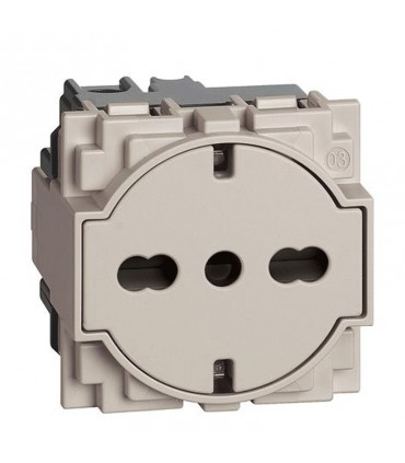 Bticino Living Now schuko Steckdose FLAT 10/16A sand KM4140A16F