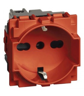 Bticino schuko Buchse Living Now 10/16A rot KR4140A16