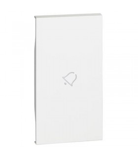 Abdeckung Bticino Living Now mit symbol glocke 2M weiss KW01M2D