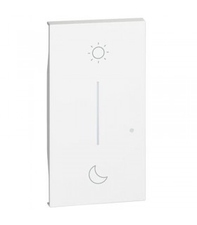 Bticino Living Now beleuchtbare Abdeckung, Symbol: NOTTE&GIORNO Wireless Weiß KW41M2