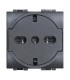 Bticino Livinglight FLAT Schuko-Steckdose mit 10/16A Absicherung L4140/16F