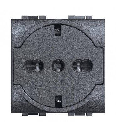 Bticino Livinglight FLAT Schuko-Steckdose mit 10/16A Absicherung L4140/16F