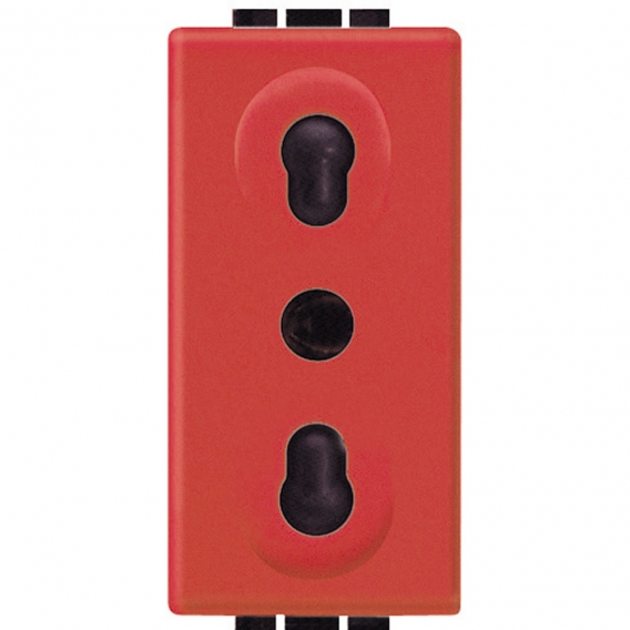 Bticino Livinglight zweiseitige rote Steckdose L4180R