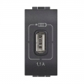 Bticino LivingLight anthrazit USB-Ladegerät L4285C1