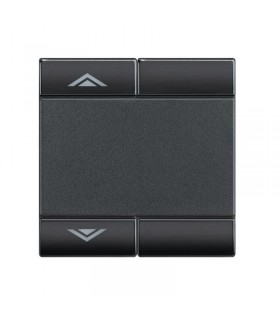 Bticino Livinglight 2-Funktions-Schalterabdeckung Anthrazit L4911M2AHN