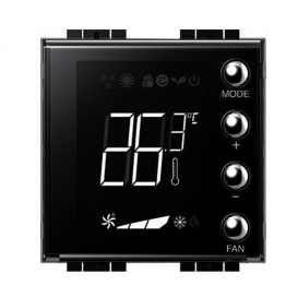 Bticino LivingLight Einbau-Thermostat hintergrundbeleuchtet 2 Module LN4691