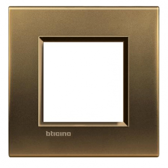 Bticino Wohnlichtplatte 2 quadratische Module LNA4802BZ