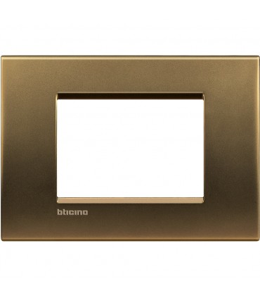 Bticino Wohnlichtplatte 3 quadratische Module LNA4803BZ