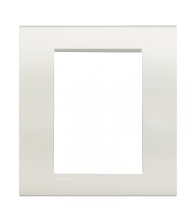 Bticino LivingLight quadratische Platte 3+3 Plätze weißes Licht LNA4826BI