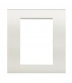 Bticino LivingLight quadratische Platte 3+3 Plätze weißes Licht LNA4826BI