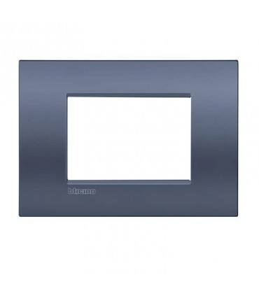 Teller Bticino LivingLight AIR blue moon 3 Plätze LNC4803BM