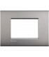 Bticino Wohnraumleuchte Platte AIR 3 Module nickel satiniert LNC4803NK
