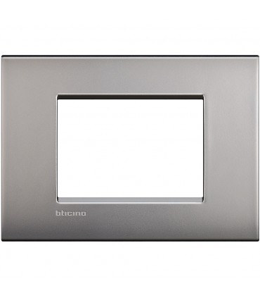 Bticino Wohnraumleuchte Platte AIR 3 Module nickel satiniert LNC4803NK