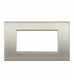 Teller Bticino LivingLight AIR gebürstetes Titan 4 Plätze LNC4804TIS