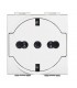 Bticino LivingLight FLAT Schuko-Steckdose mit Schutzart weiß 10/16A N4140/16F