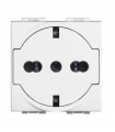 Bticino LivingLight FLAT Schuko-Steckdose mit Schutzart weiß 10/16A N4140/16F