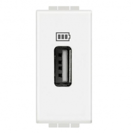 Bticino LivingLight Einzel-USB-Buchse direktes Netzteil 1,1A N4285C1