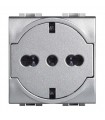 Bticino Wohnleuchte FLAT Schuko-Steckdose mit Technischem Schutz 10/16A NT4140/16F