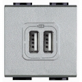 Bticino LivingLight Doppel-USB-Steckdose mit Netzteil NT4285C2