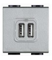 Bticino LivingLight Doppel-USB-Steckdose mit Netzteil NT4285C2