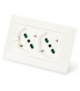 Fanton Eingebaute Mehrfachsteckdose Opera mit 2 universelle Steckdose 3 Mod. Weiß 42100