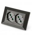 Fanton Eingebaute Mehrfachsteckdose Opera mit 2 universelle Steckdose 3 Mod. Grau 42101