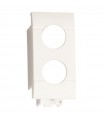 Adapter für PDM00 Fracarro 2-Loch Bticino Wohnleuchte weiß 280802