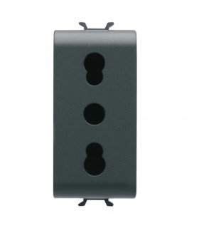 Gewiss Chorus 10/16A Standard-Steckdose schwarz GW12203