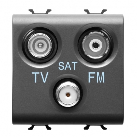 Gewiss Chorus TV+FM+SAT Steckdose schwarz GW12382