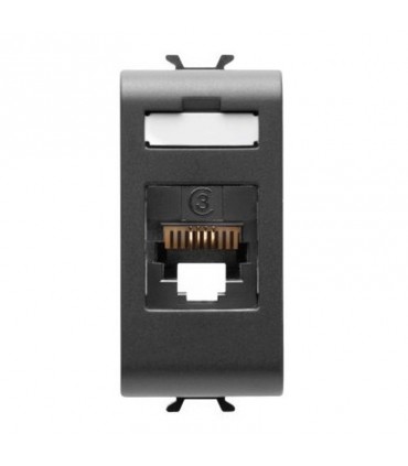 Gewiss Chorus Telefonsteckdose schwarz GW12401