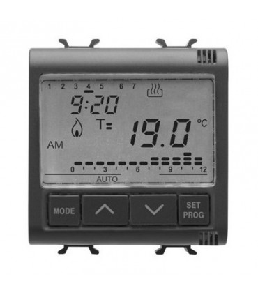 Gewiss Relais-Zeitthermostat Chorus schwarz GW12703