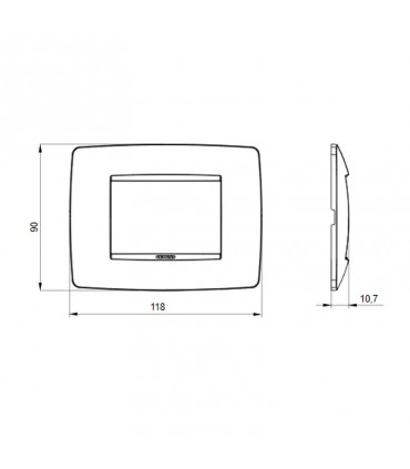 Gewiss Chorus Abdeckrahmen ONE 3P GW16103TN